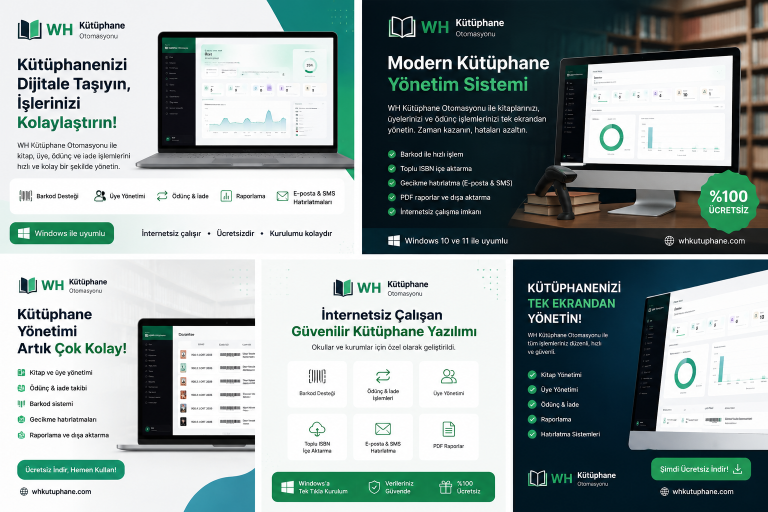WH Kütüphane Otomasyonu tanıtım görseli